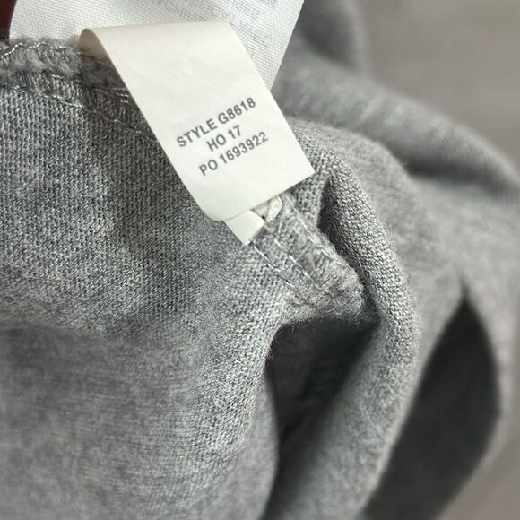 J Crew Womens Gray A Line Short Sleeves Knit Cotton Summer Minimalist Dress - Picture 11 of 15